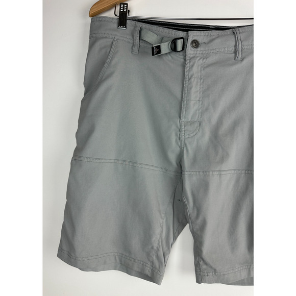 PrAna Stretch Zion Shorts Cargo Pocket Prana Gray 10" Inseam Men's Size 34 - Picture 3 of 11